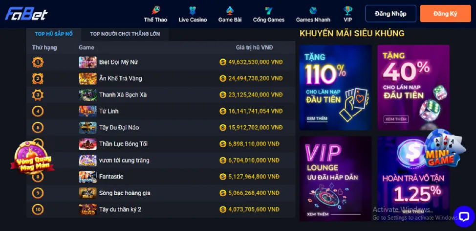 Kênh mạng xã hội của 288bet Casino
